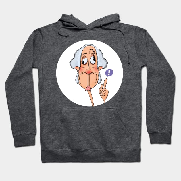 Old man with gray hair - caricature Hoodie by cartoonalarm